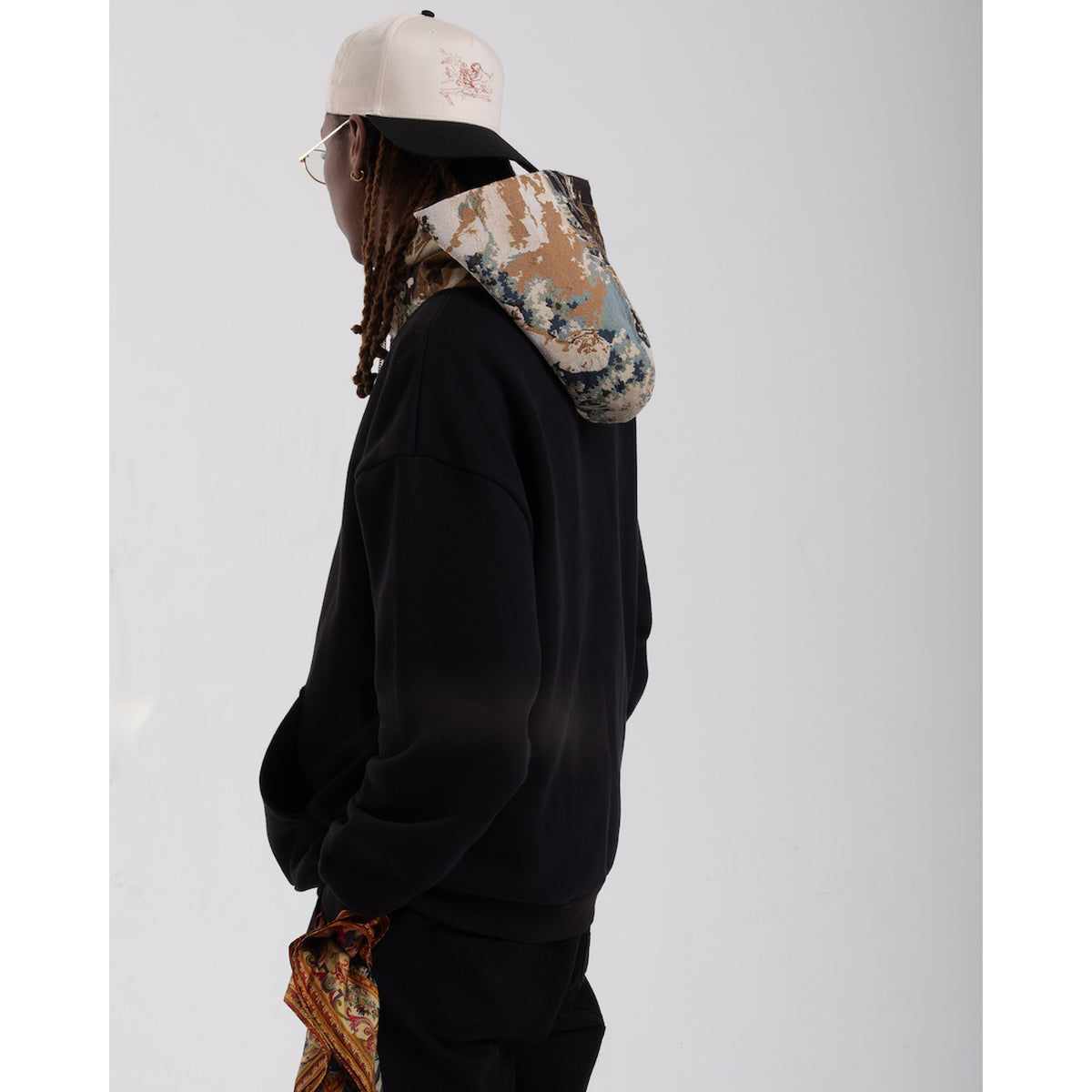Psyche at the Basketmakers Jacquard Tapestry Hoodie - Black