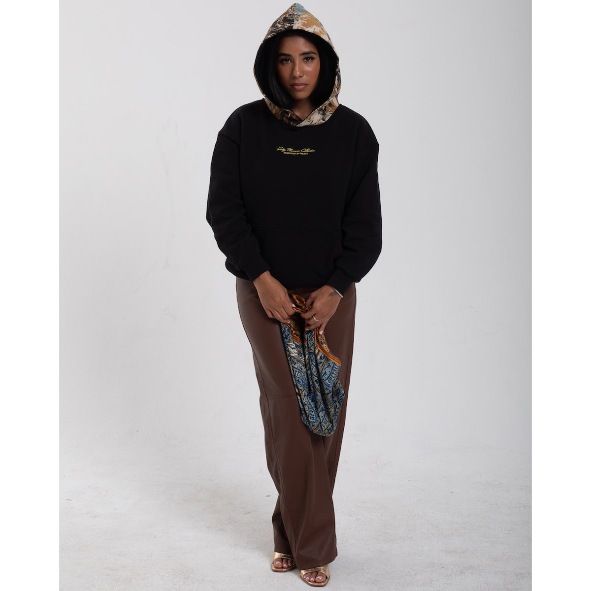 Psyche at the Basketmakers Jacquard Tapestry Hoodie - Black