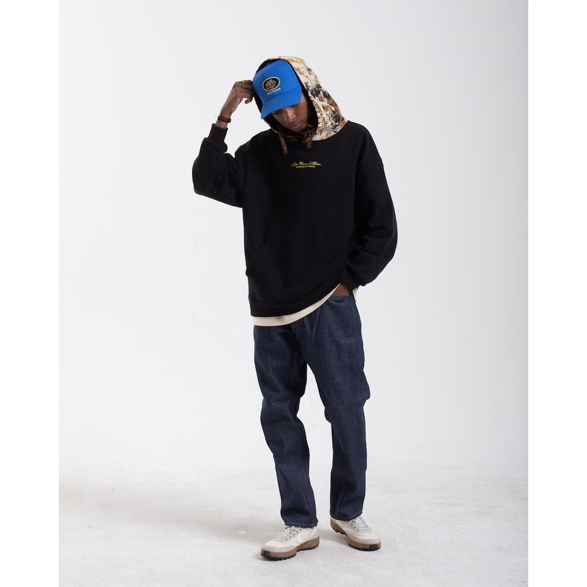 Psyche at the Basketmakers Jacquard Tapestry Hoodie - Black