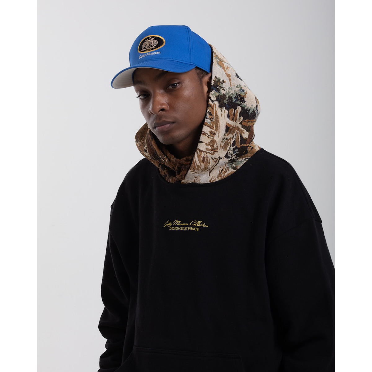 Psyche at the Basketmakers Jacquard Tapestry Hoodie - Black