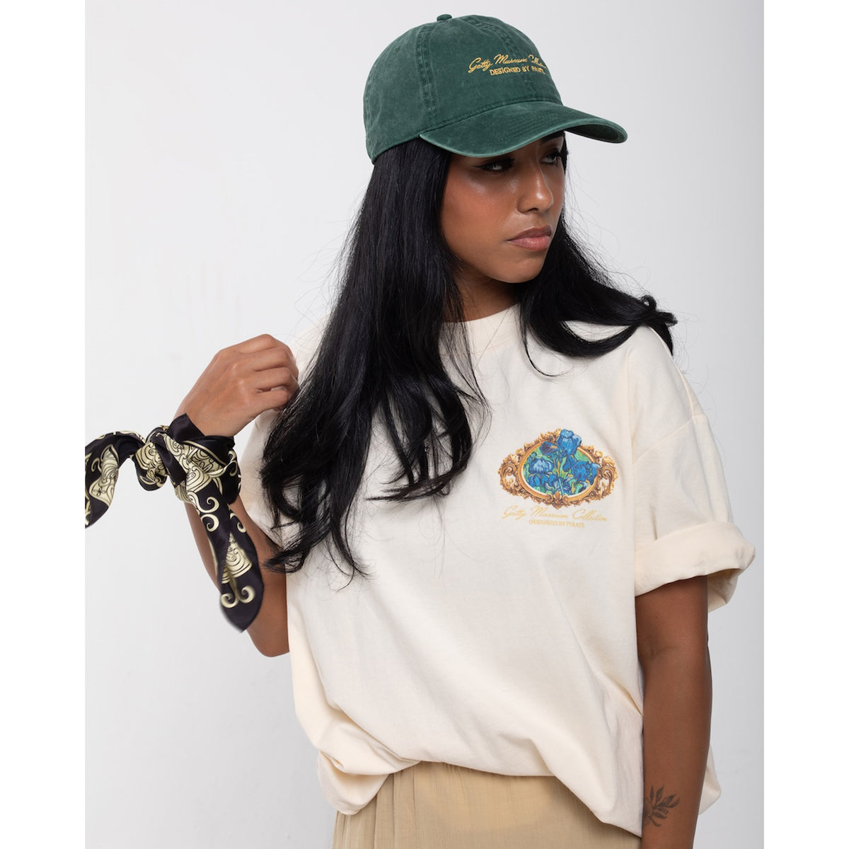 Van Gogh Irises Graphic Tee - Cream