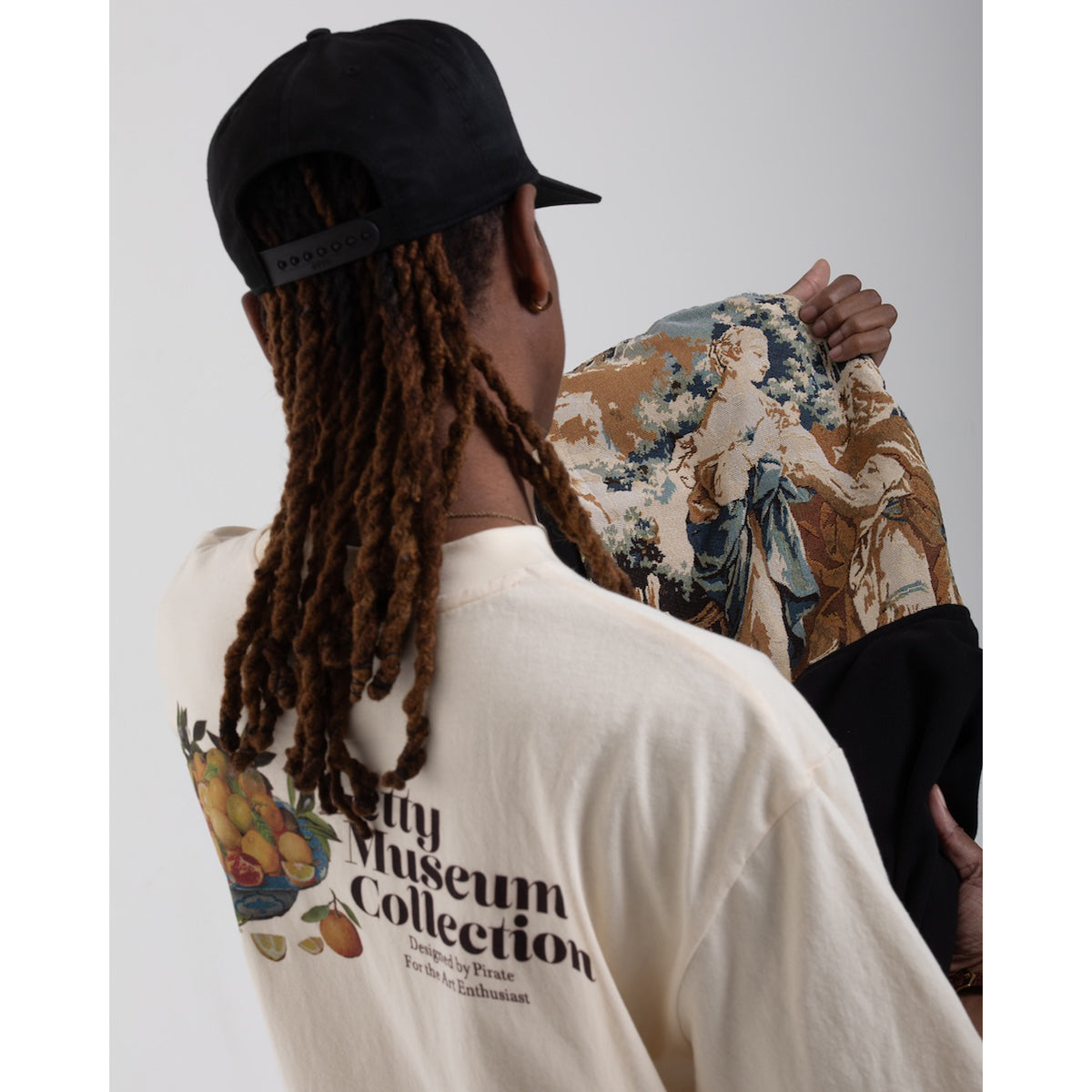 Van Gogh Irises 5 Panel Hat - Black