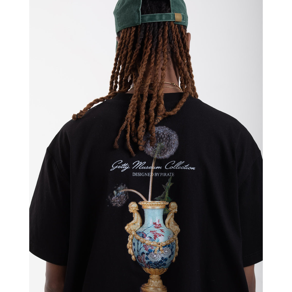 Dandelion Vase Graphic Tee - Black