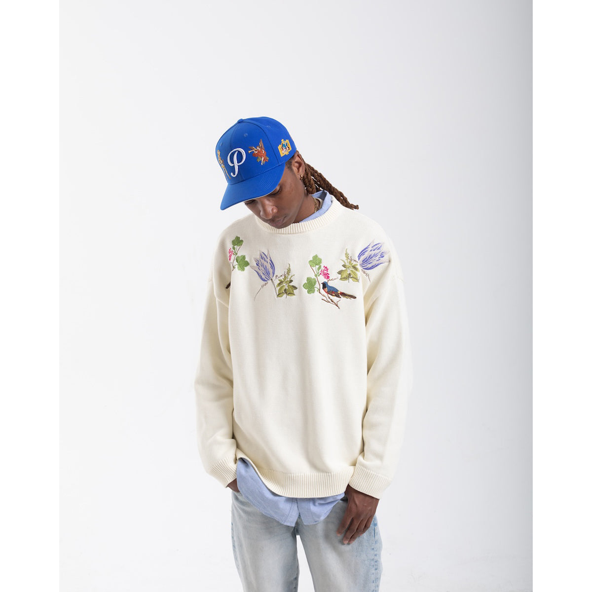 All Over Embroidery Snapback - Royal