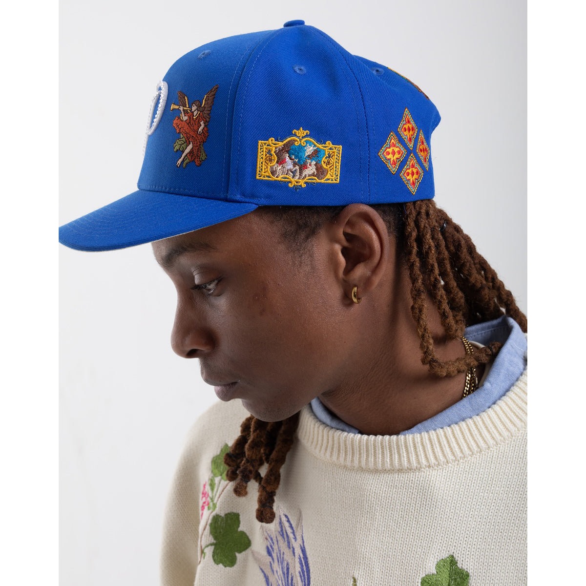 All Over Embroidery Snapback - Royal
