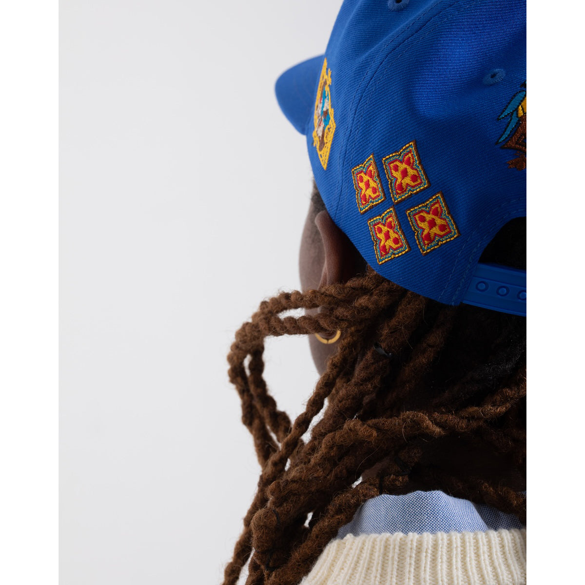 All Over Embroidery Snapback - Royal
