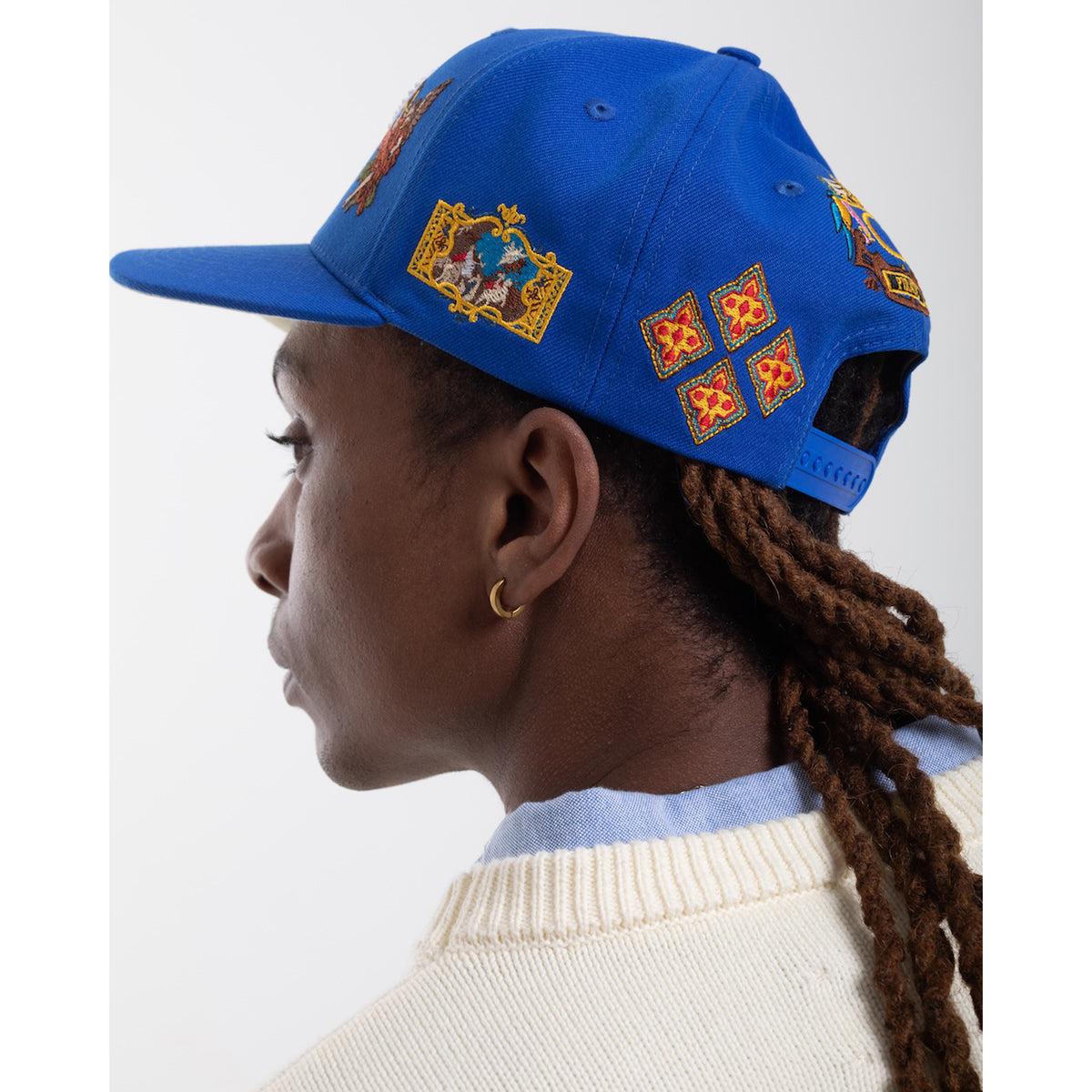 All Over Embroidery Snapback - Royal