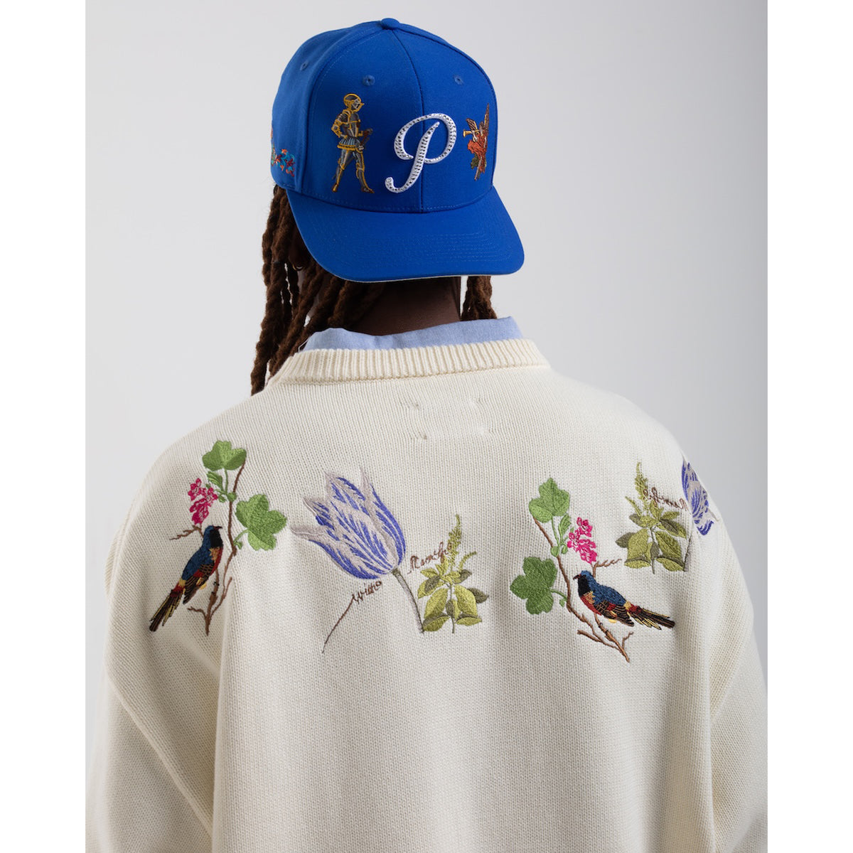 Witte Marvelje Knitted Embroidery Crewneck - Cream