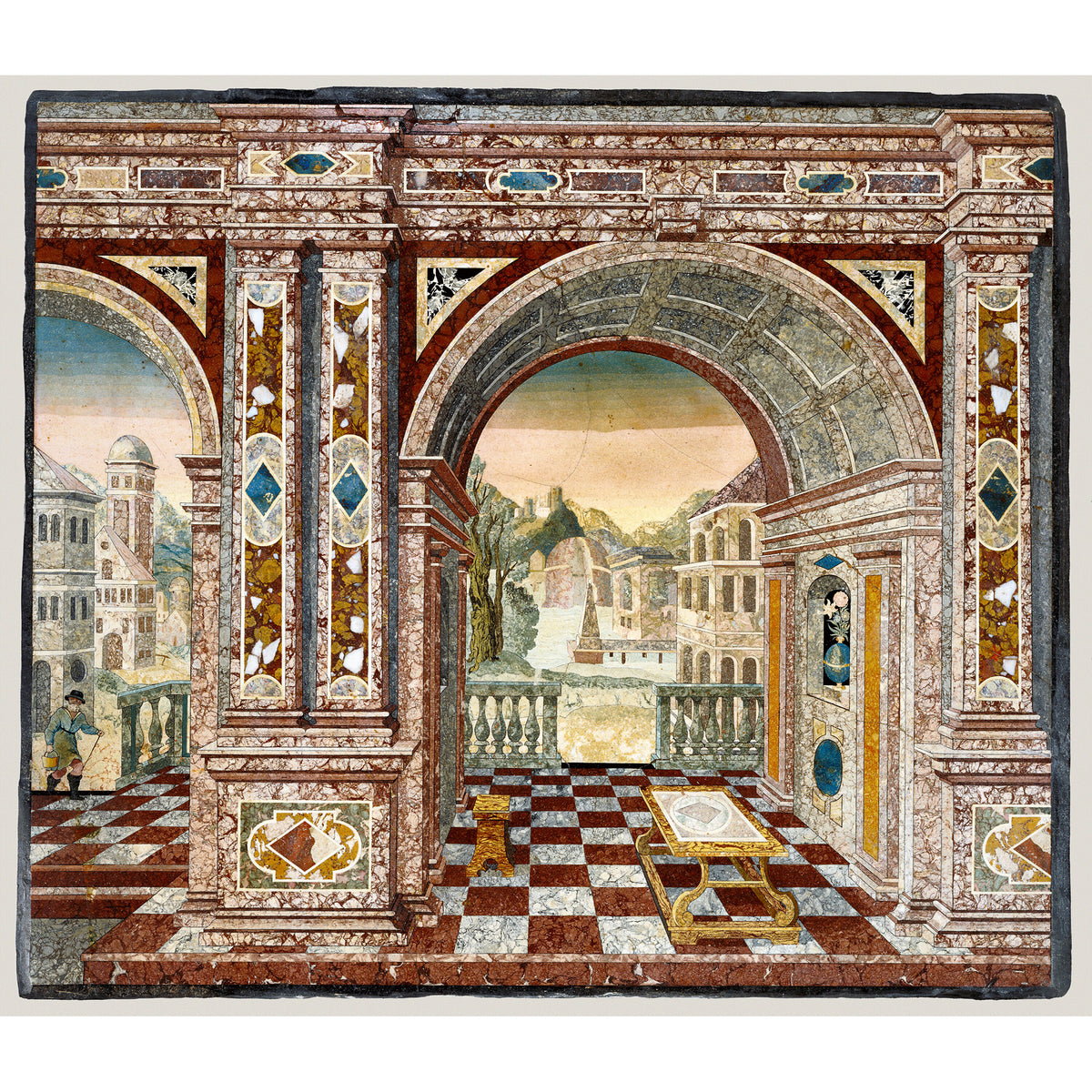 Architectural Scene and Frame Bandana