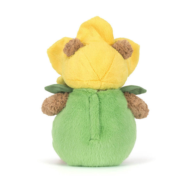 Plush toy resembling a sunflower with a white background