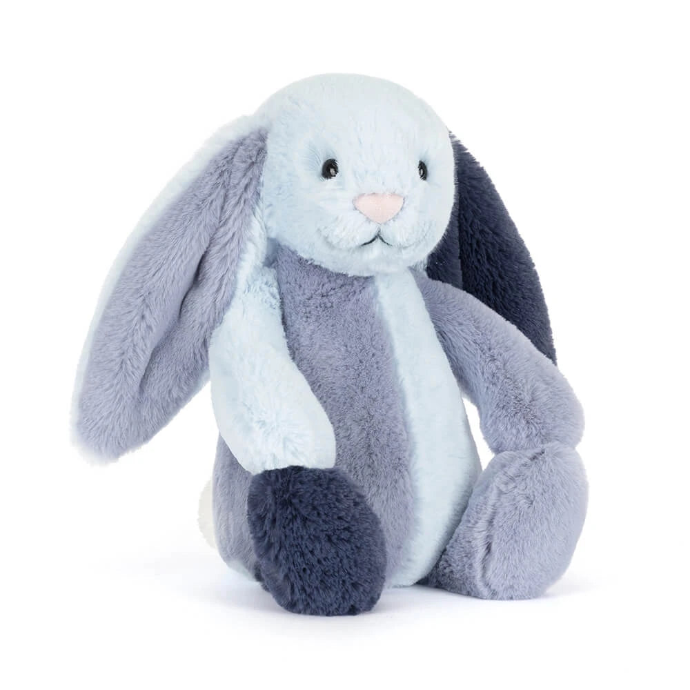 Blue stuffed animal bunny