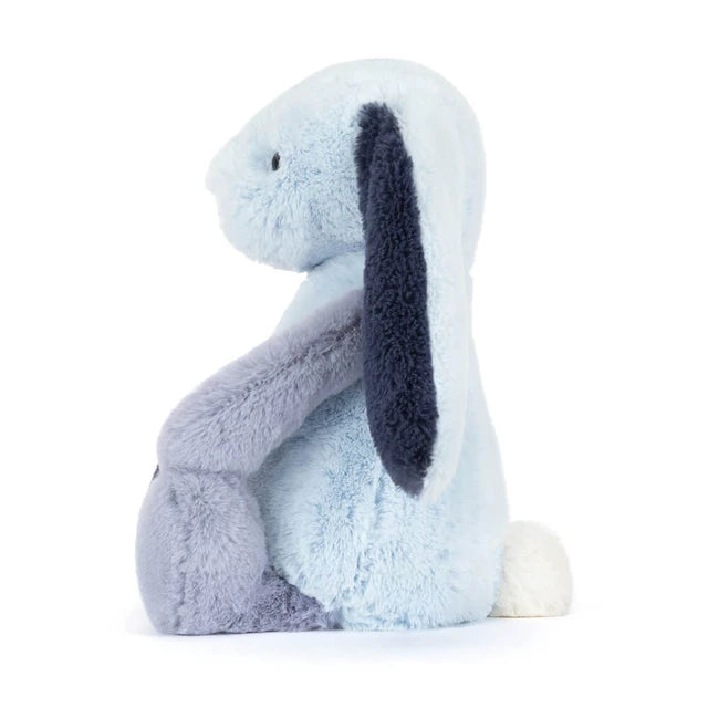 Blue stuffed animal bunny
