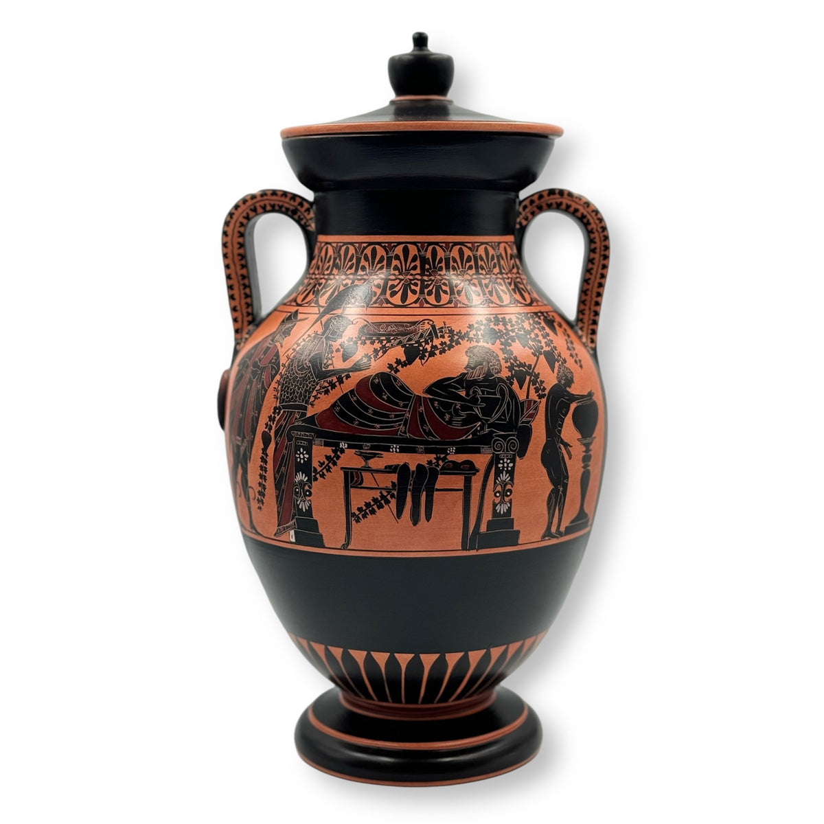 Greek Belly Amphora – Herakles Feasting
