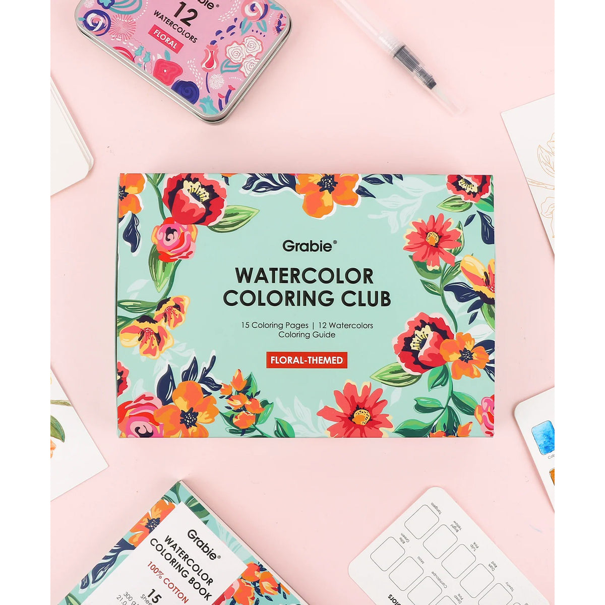 Watercolor Coloring Box - Floral