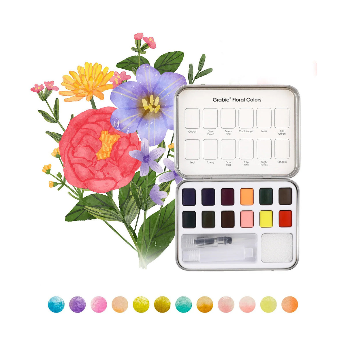 Watercolor Coloring Box - Floral