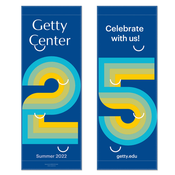 Getty 25th Anniversary Street Banner (Set of 2) Getty Museum Store