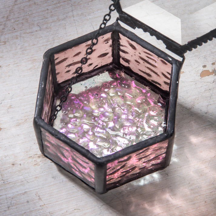 Rose Hexagon Glass Box