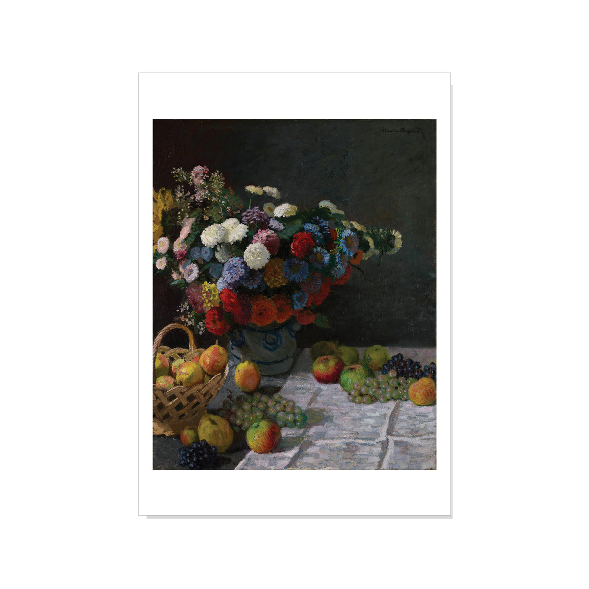 Claude Monet - Still Life with Flowers and Fruit - Postcard