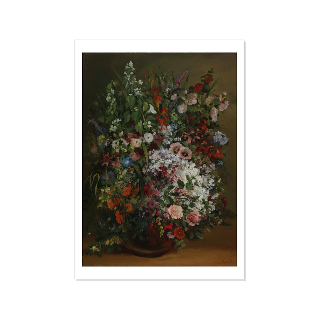 Courbet - Bouquet of Flowers in a Vase - Postcard - Getty Museum Store