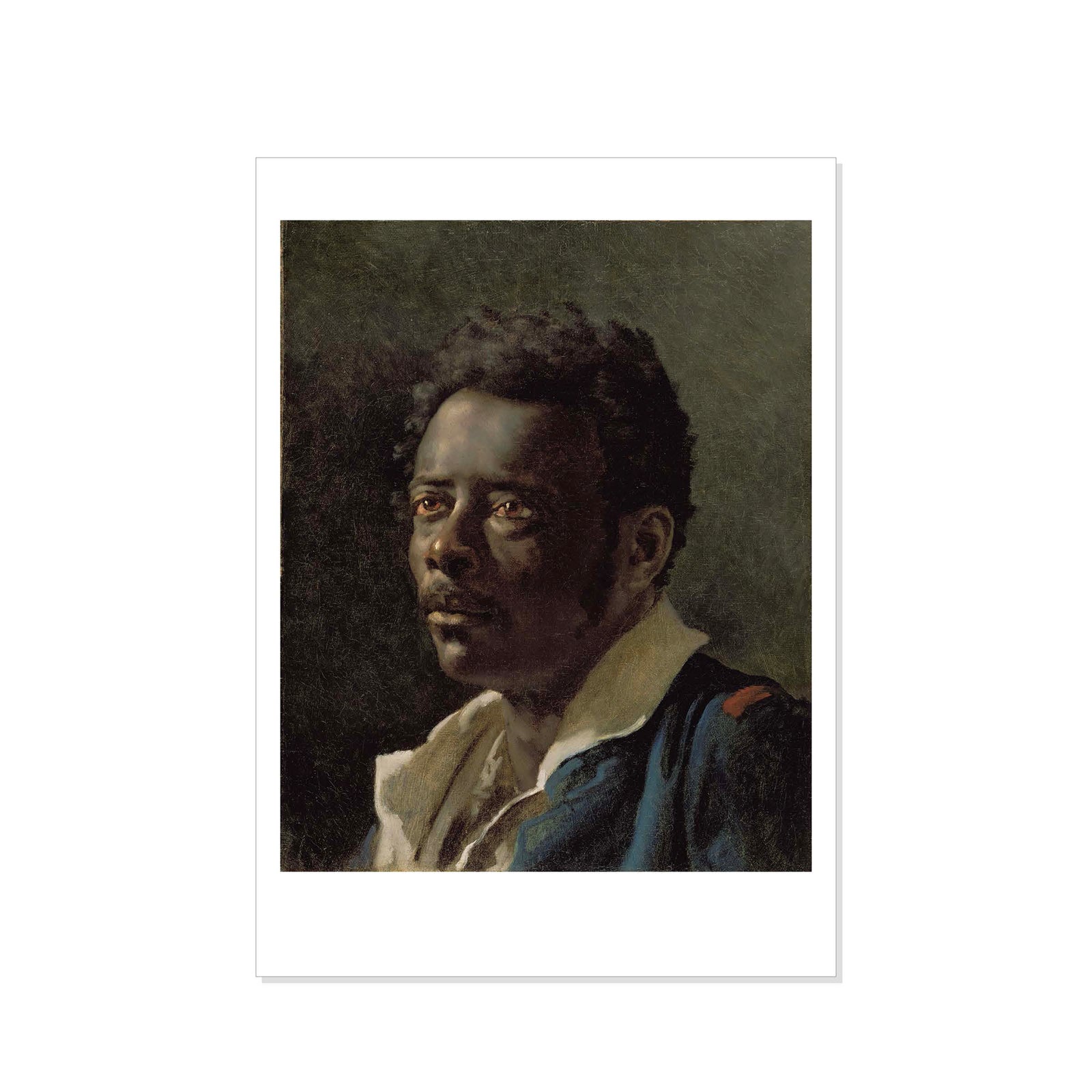 Postcard featuring a reproduction of a painting with a portrait of a man wearing a military uniform.