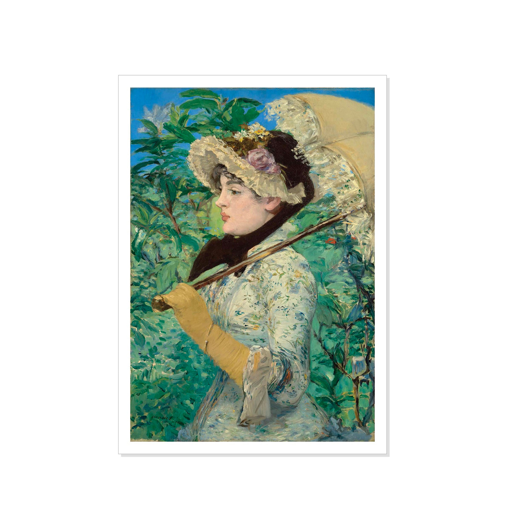 Vintage 1959 Courbet “Girls on the Banks of the Seine” Mini Offset Lithograph Art Print Vintage 1959 Courbet “Girls on the Banks of the Seine” Mini Offset Lithograph Art Print