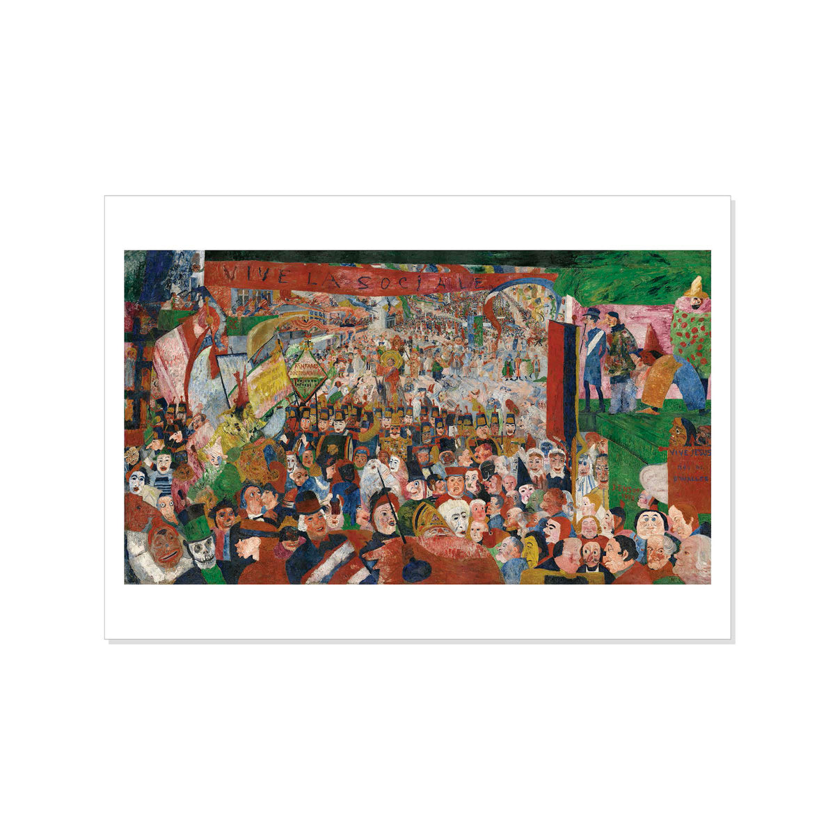 Ensor - Christ&#39;s Entry into Brussels in 1889 - Postcard