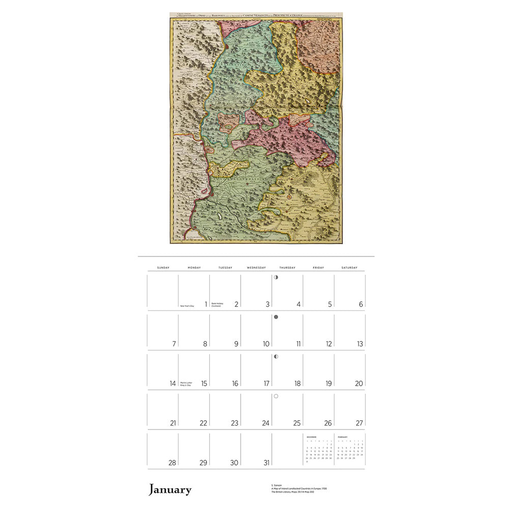 Wall Calendar 2024 - Antique Maps