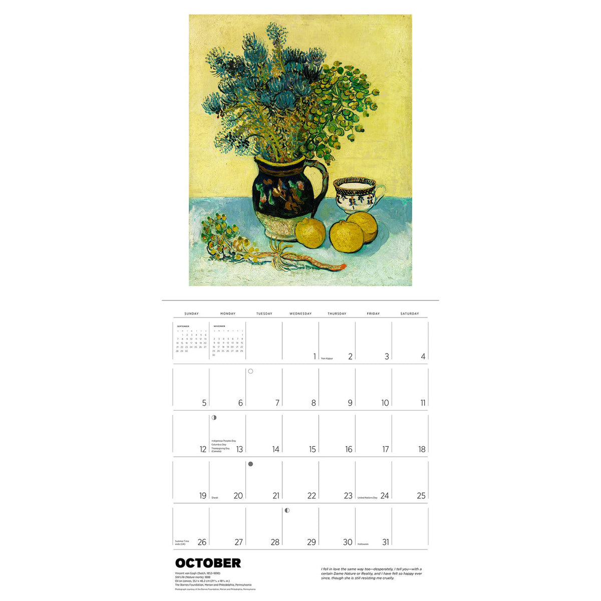 Wall Calendar 2025 - Vincent van Gogh