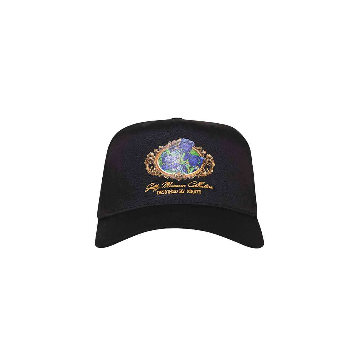 Van Gogh Irises 5 Panel Hat - Black