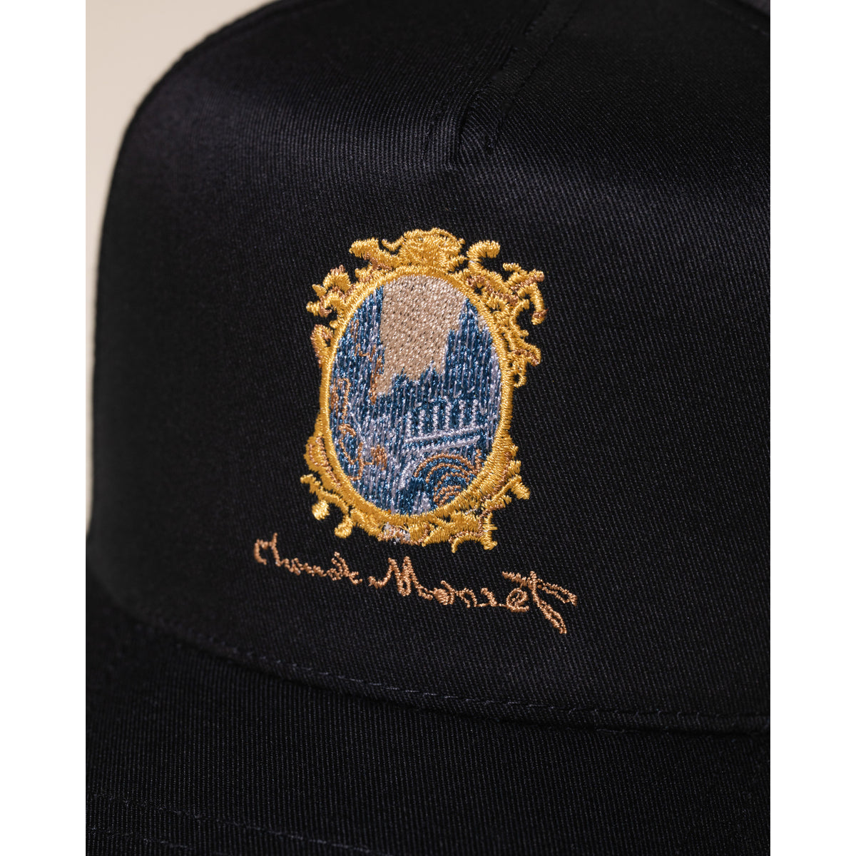 Portal of Rouen Cathedral 5 Panel Hat - Black