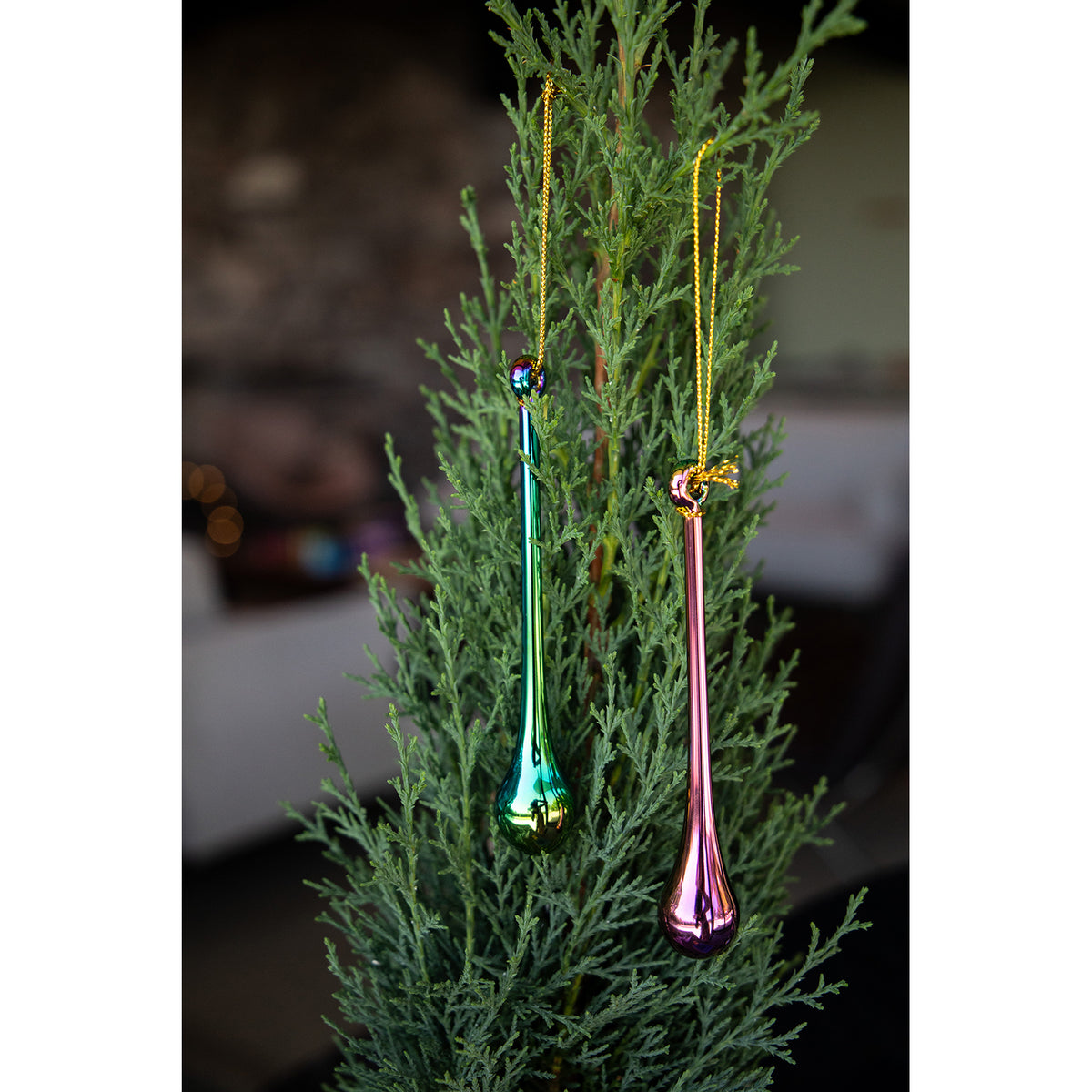 Chromatic Icicle Ornaments – Set of 5