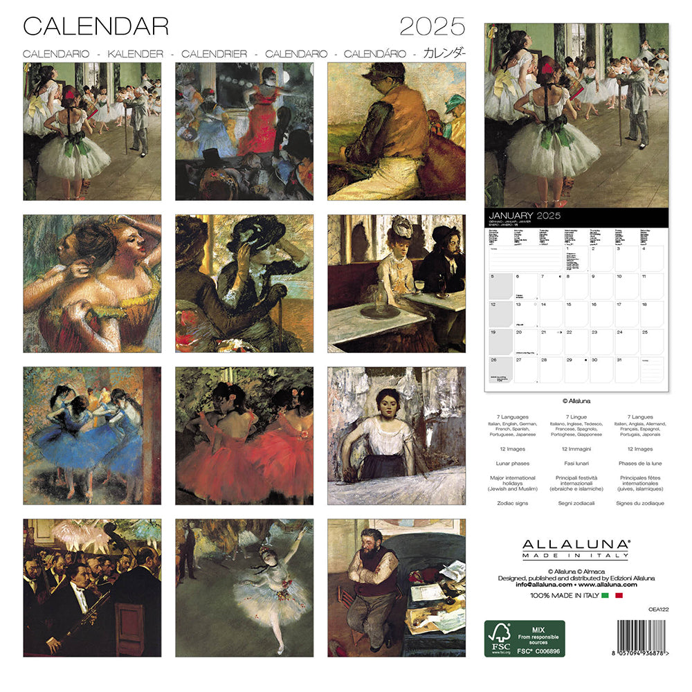 Wall Calendar 2025 - Degas