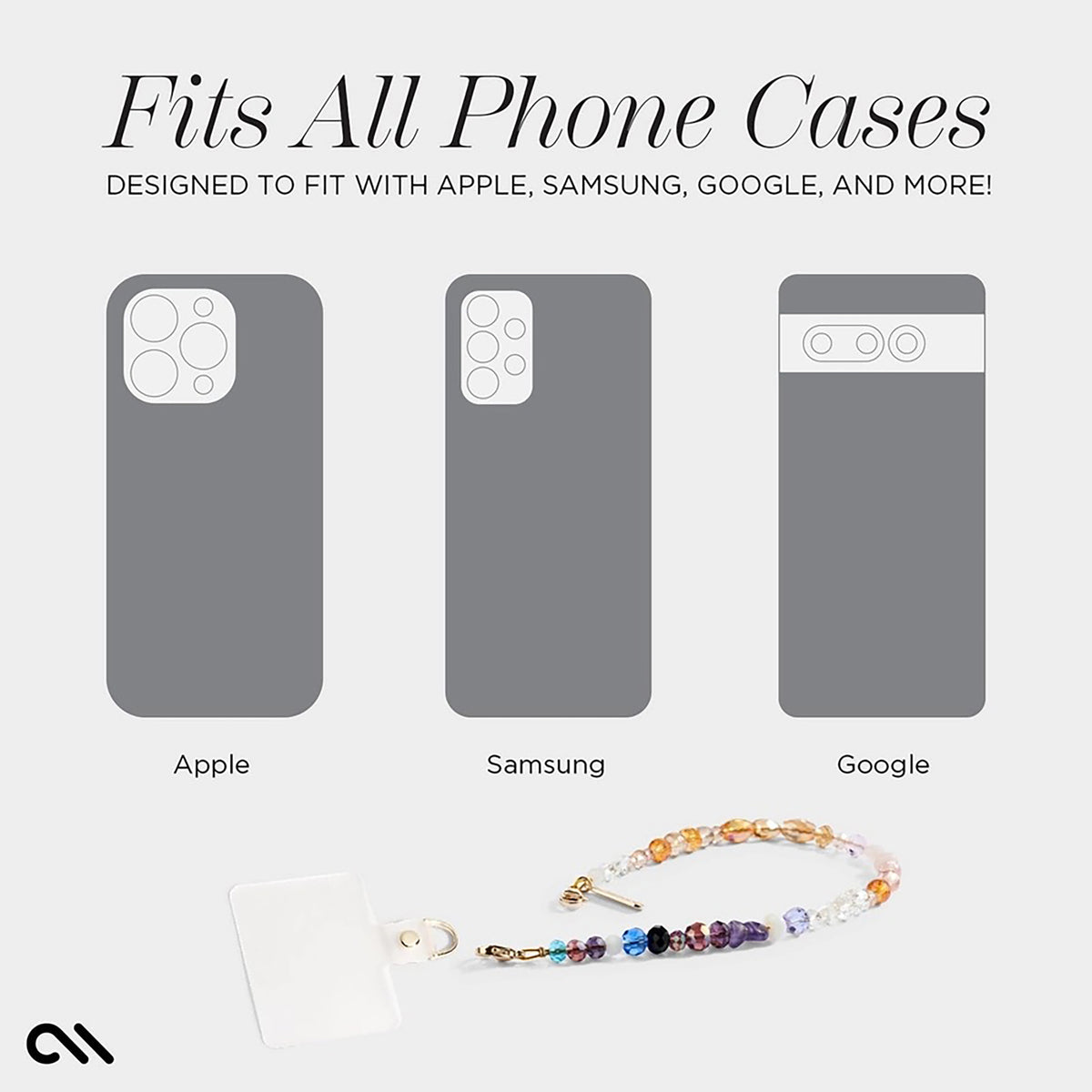 Multicolor Crystal Phone Charm