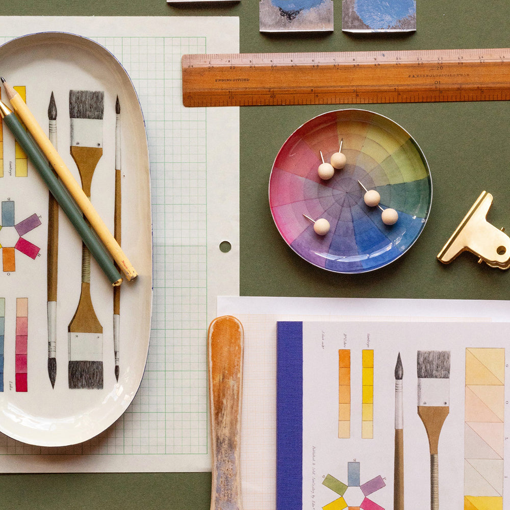 Color Wheel Enamel Tray