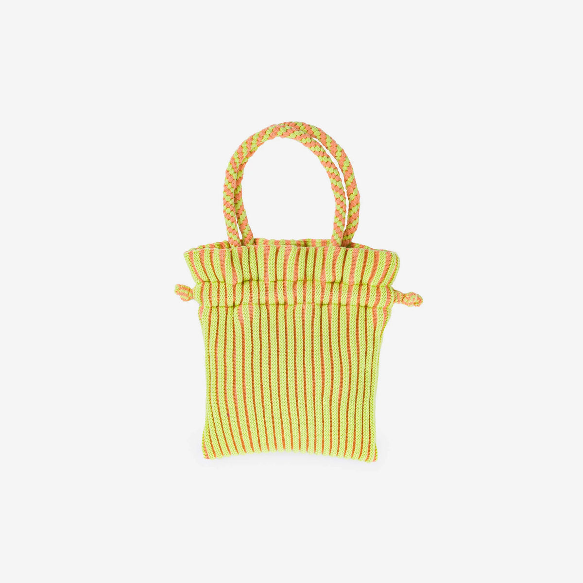 Candy Stripe Mini Tote (Peach Lime)