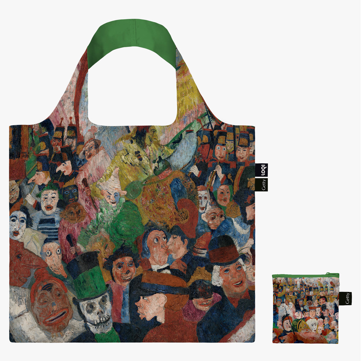 Colorful bag with faces 