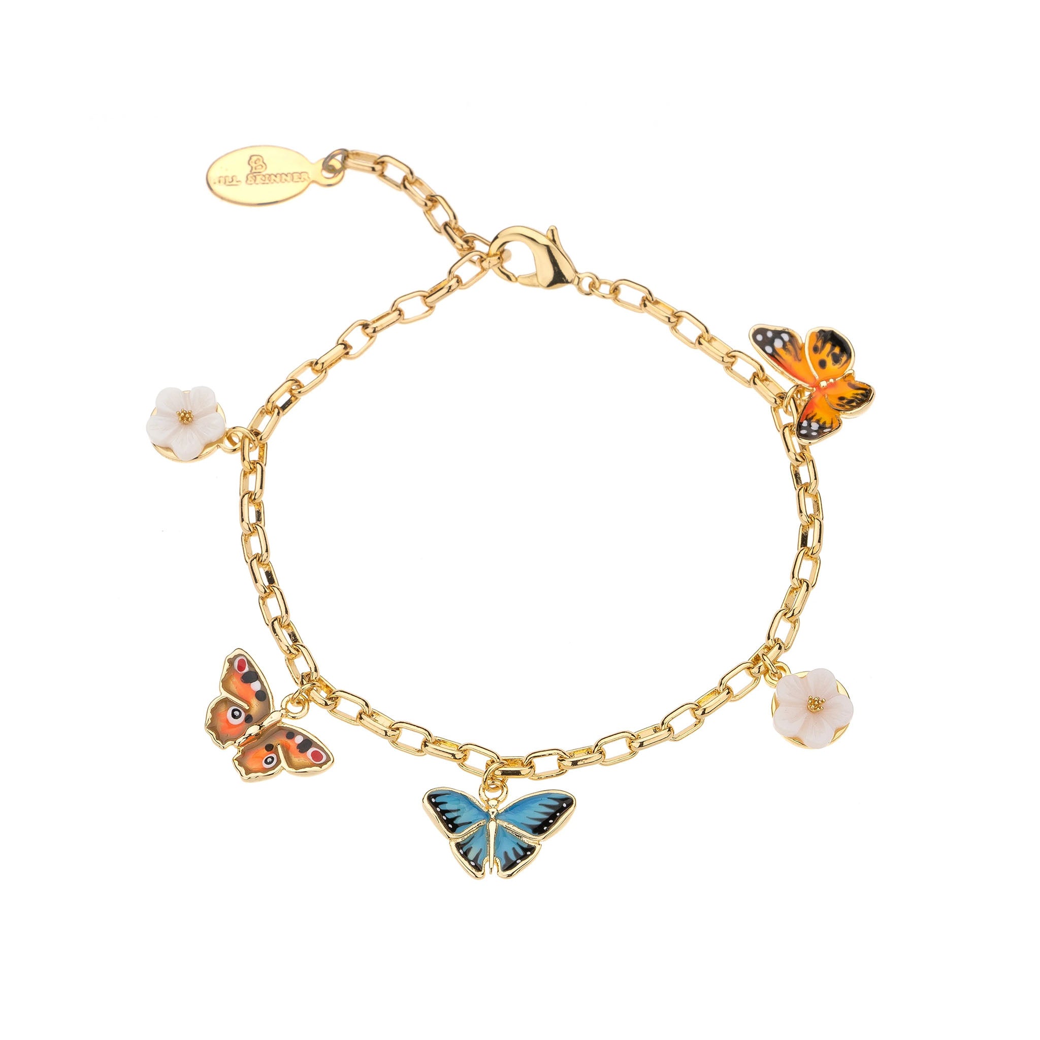 9CT ROSE GOLD CHARM BRACELET SET WITH SILVER CHARMS, 9CT GOLD CHARMS AND 18CT  GOLD CHARMS