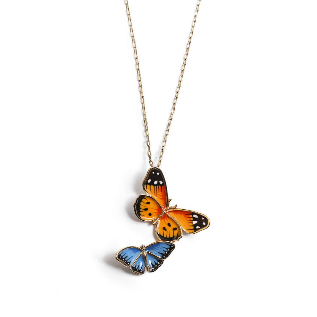 Monarch Butterfly Wing Necklace - Monarch Forewing – Asana Natural Arts