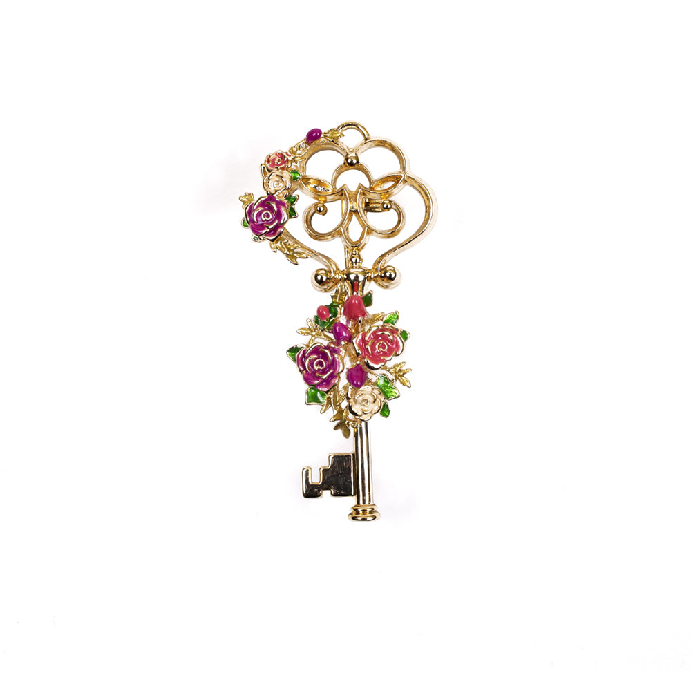 Floral Key Brooch