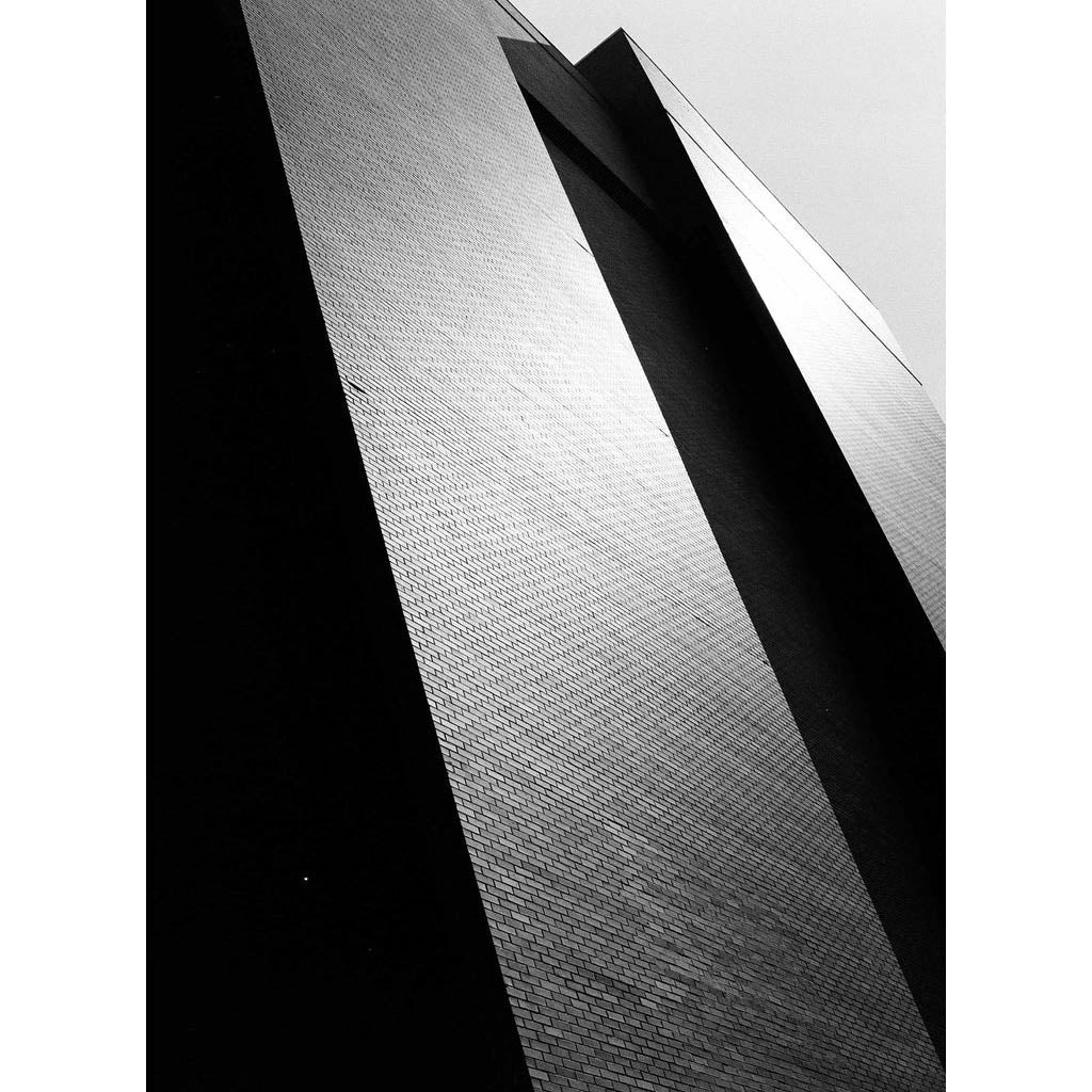 Black and white photograph of a building
