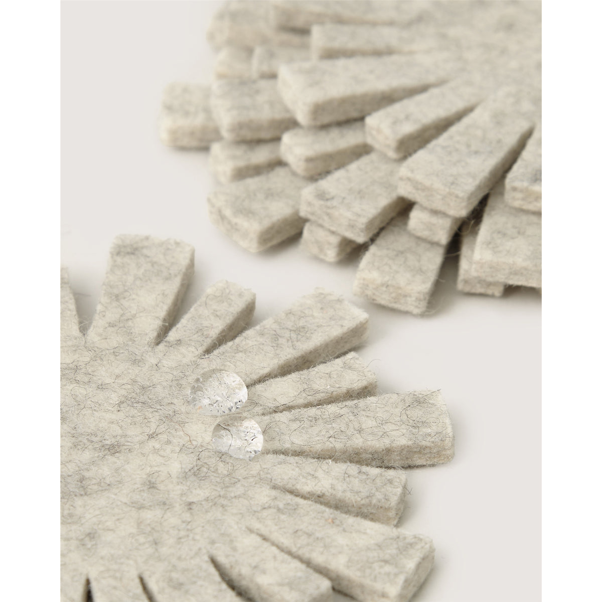 Merino Wool Starbust Coaster Set of 4