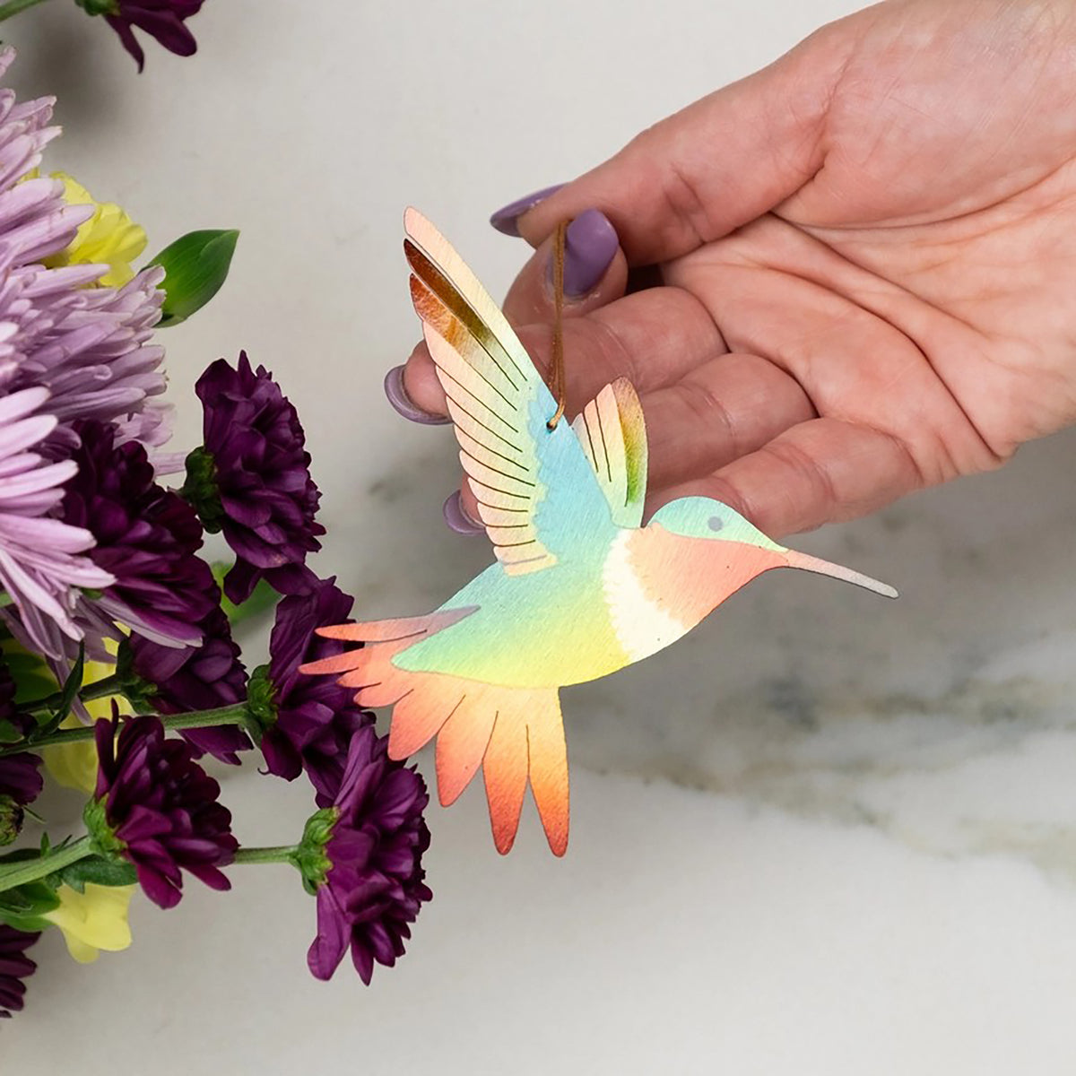 Hummingbird Ornament and Notecard