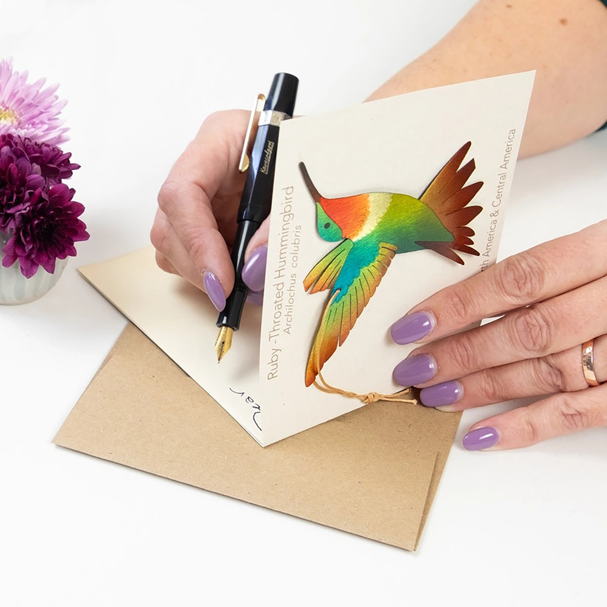 Hummingbird Ornament and Notecard