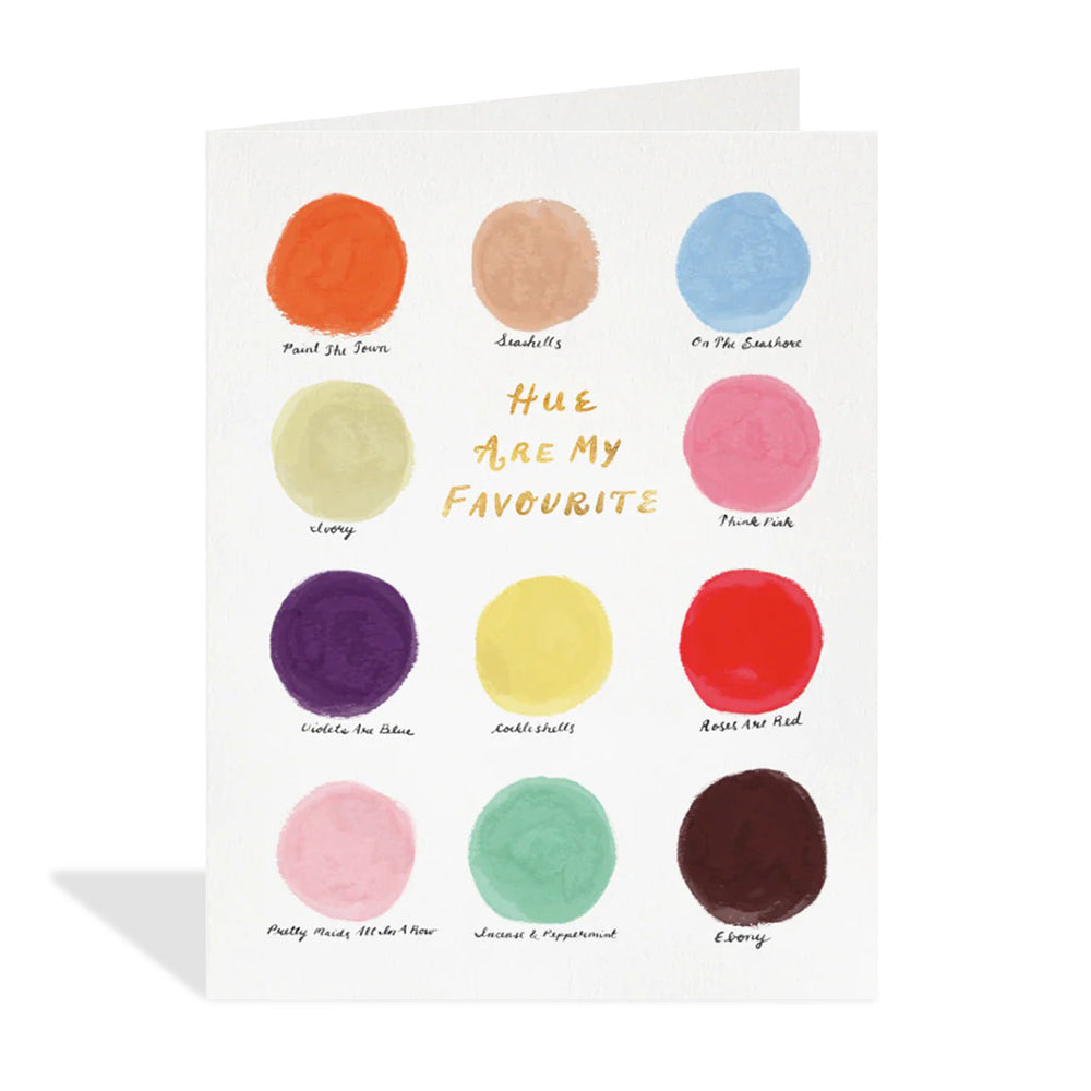 'Favourite Hue' Greeting Card