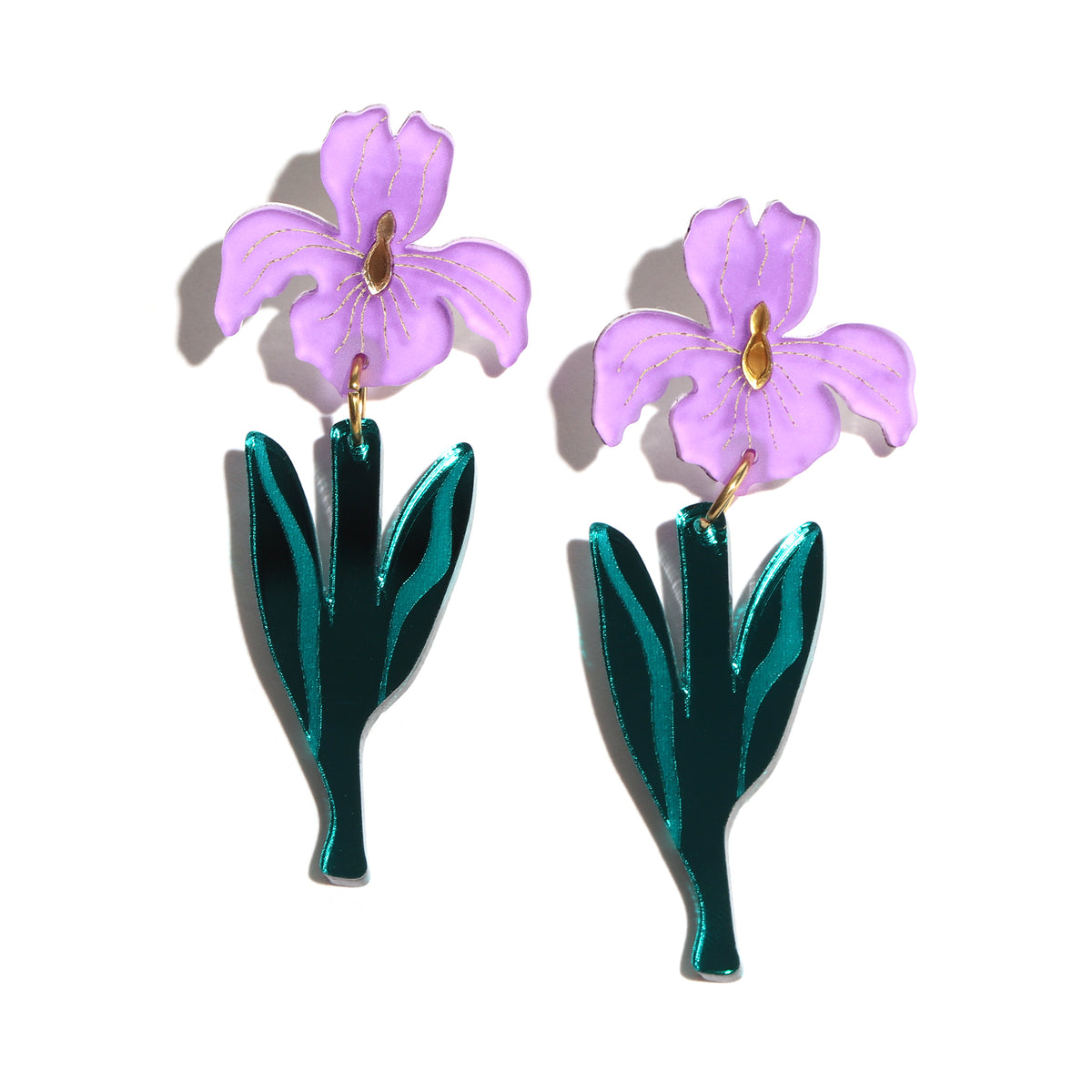 Acrylic Irises Earrings