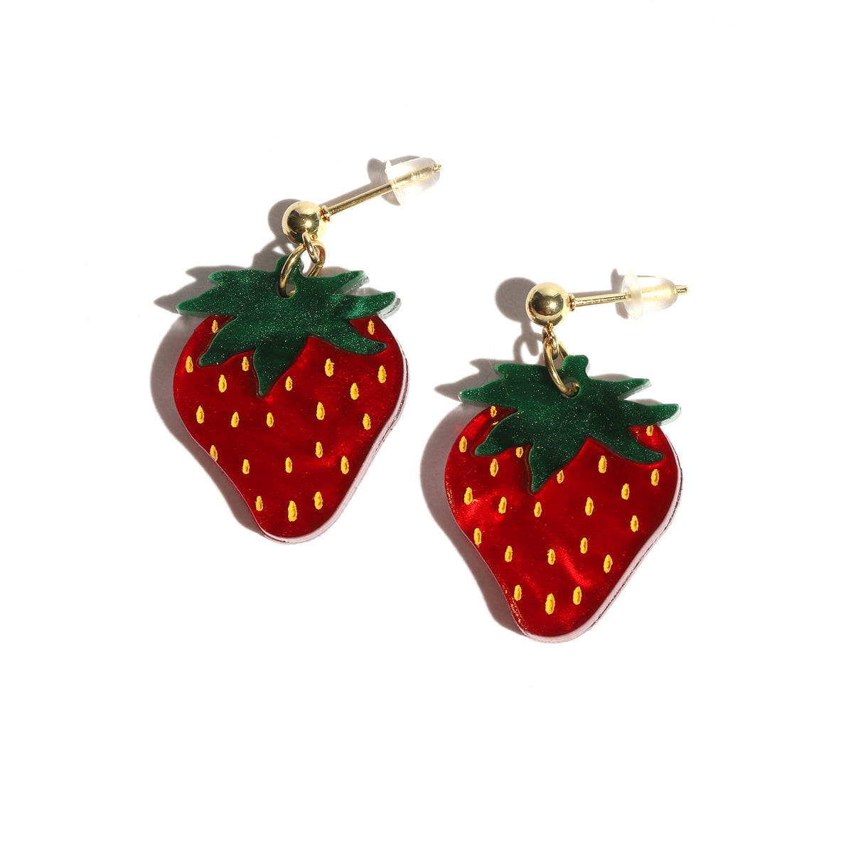 Acrylic Mini Strawberry Earrings
