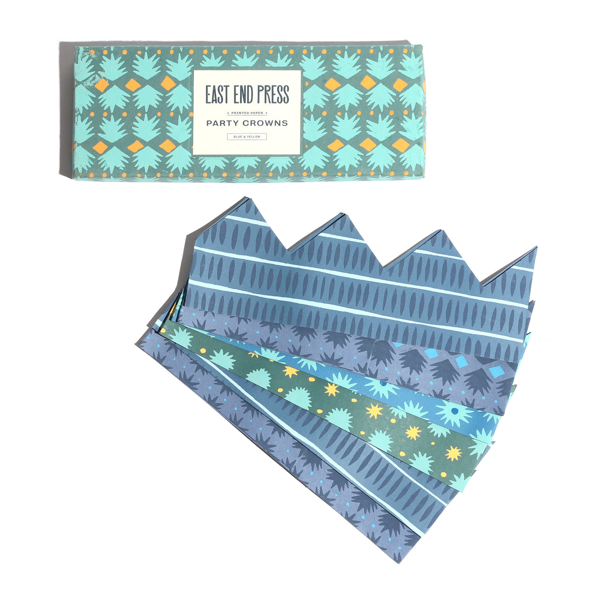 Paper Party Crowns - Blue & Yellow