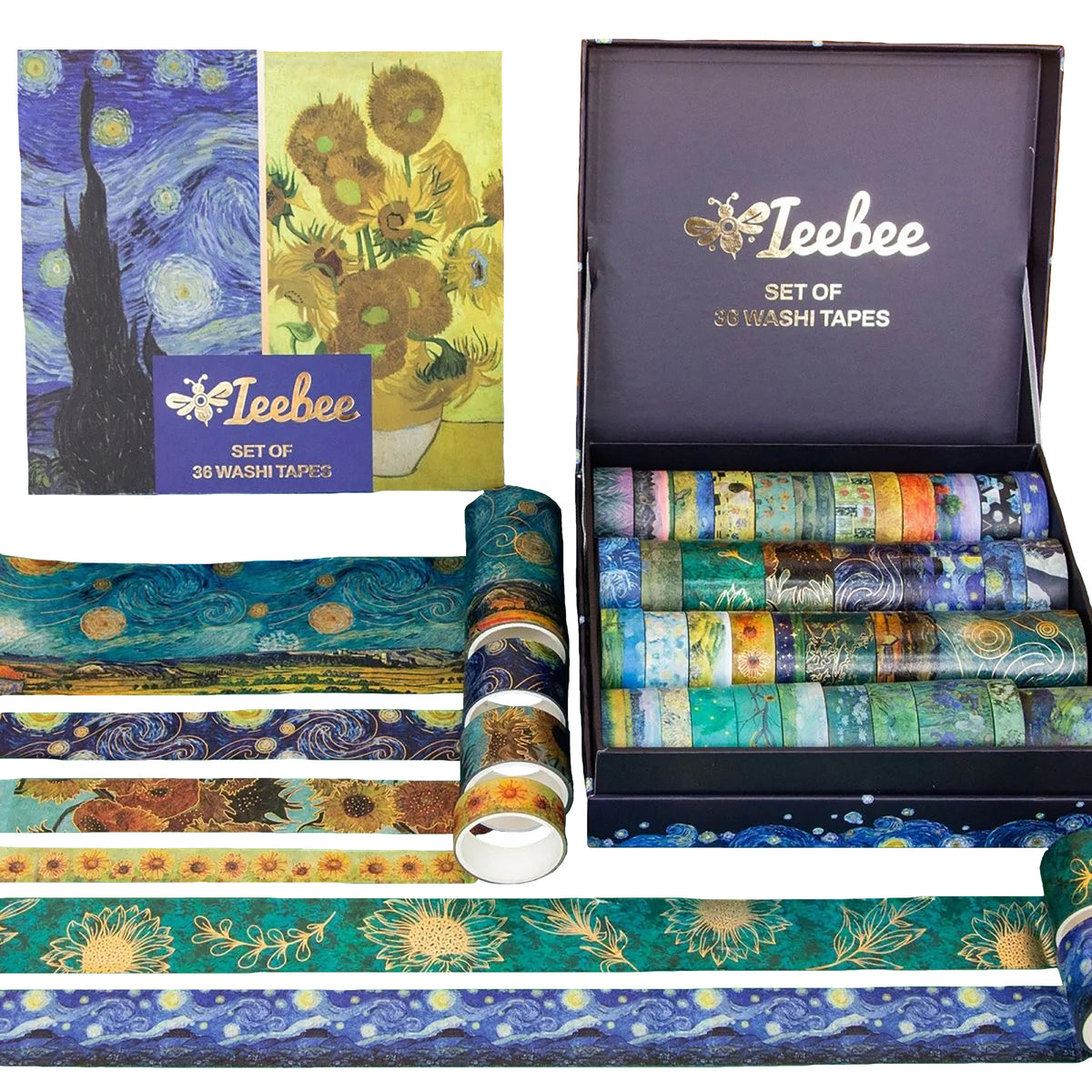 36 Roll Washi Tape Set - Van Gogh&#39;s World