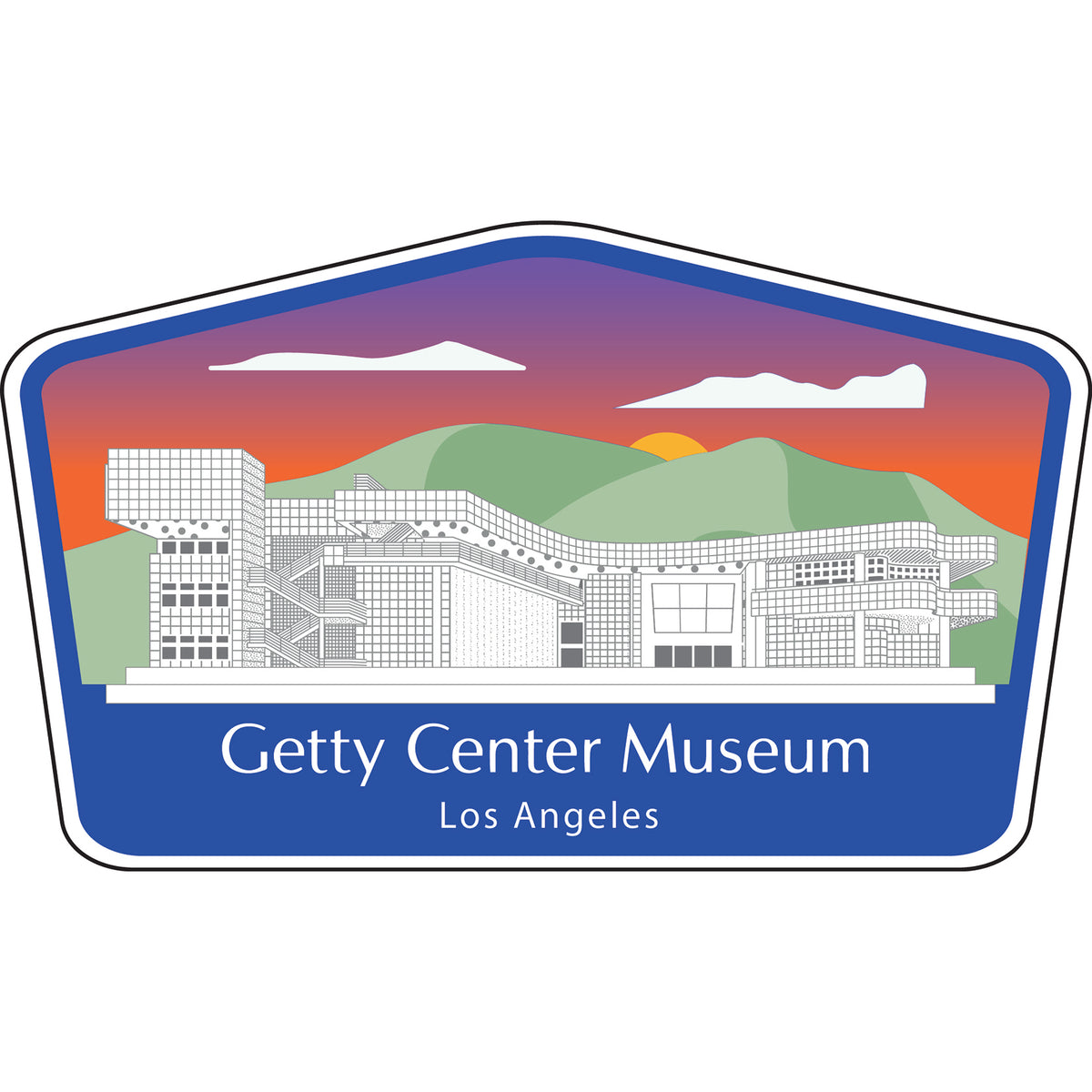 Magnet - Getty Center Museum Die Cut