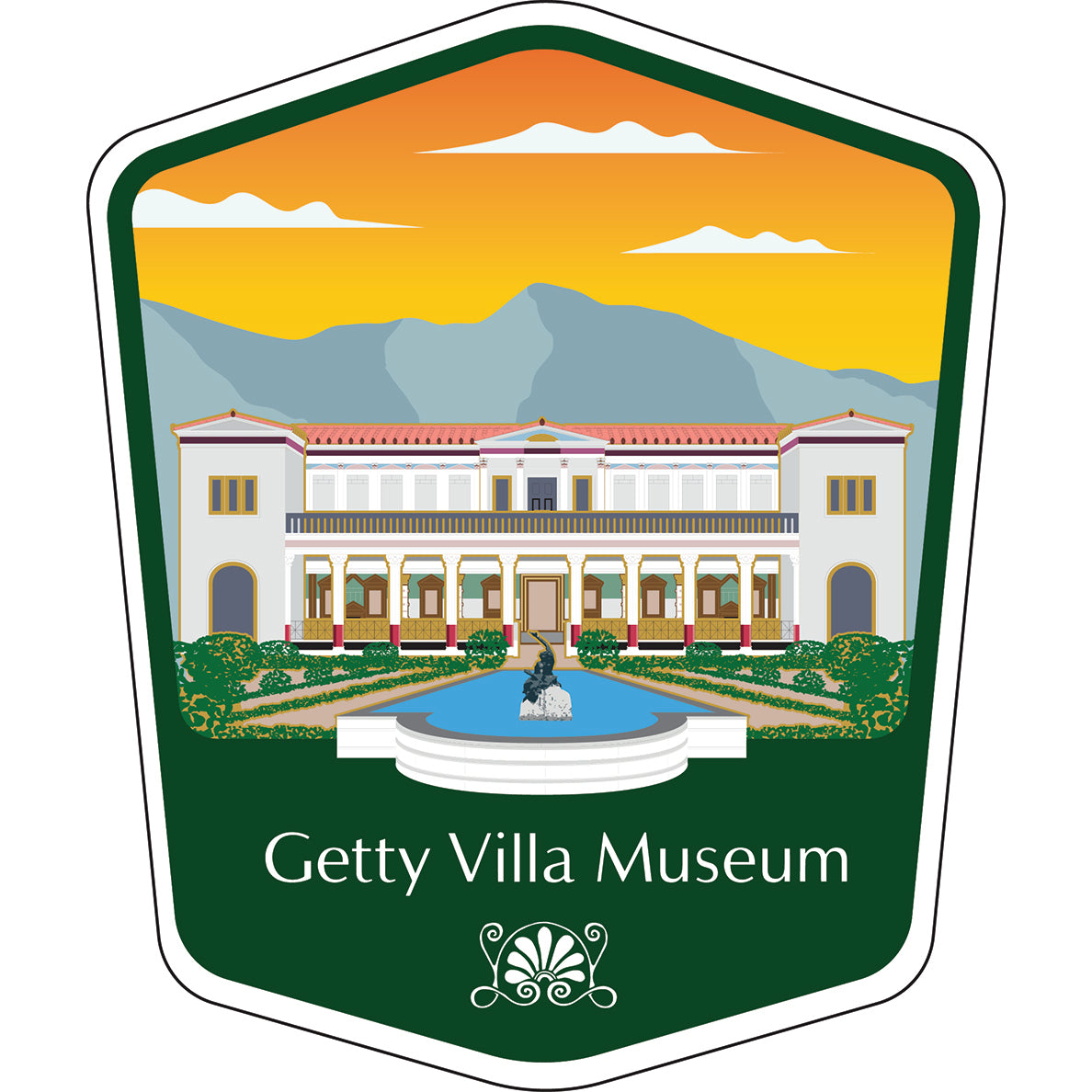Magnet - Getty Villa Museum Die Cut